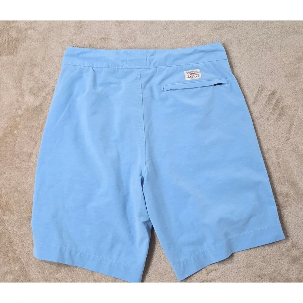 Faherty All Day Shorts Mens 28 Blue Heathered 